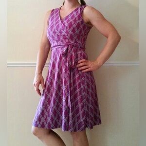 41 Hawthorn Purple Geometric Sleeveless Dress